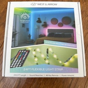 24.6ft sound reactive LED Light Strip NWT